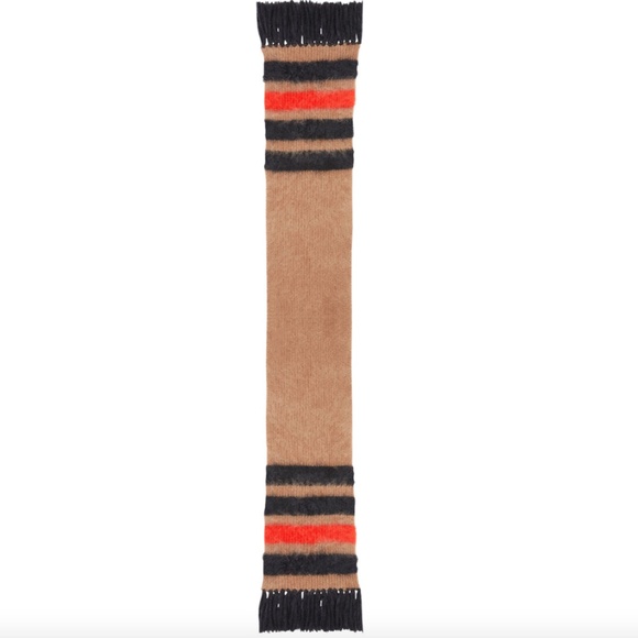 NWT $450 BURBERRY Graphic Stripe Mohair-Silk Scarf - Picture 3 of 14